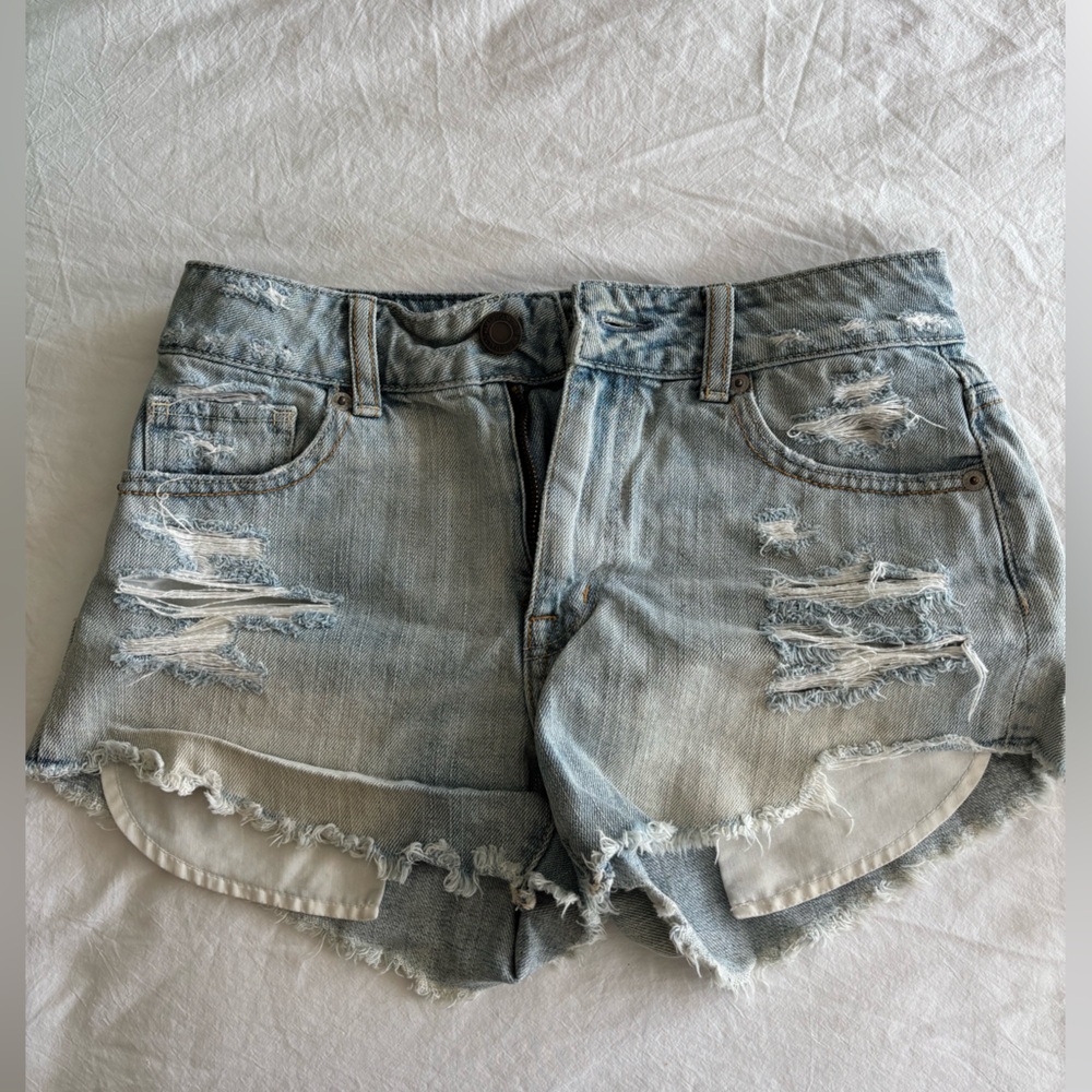 American Eagle Destroyed Denim Shorts